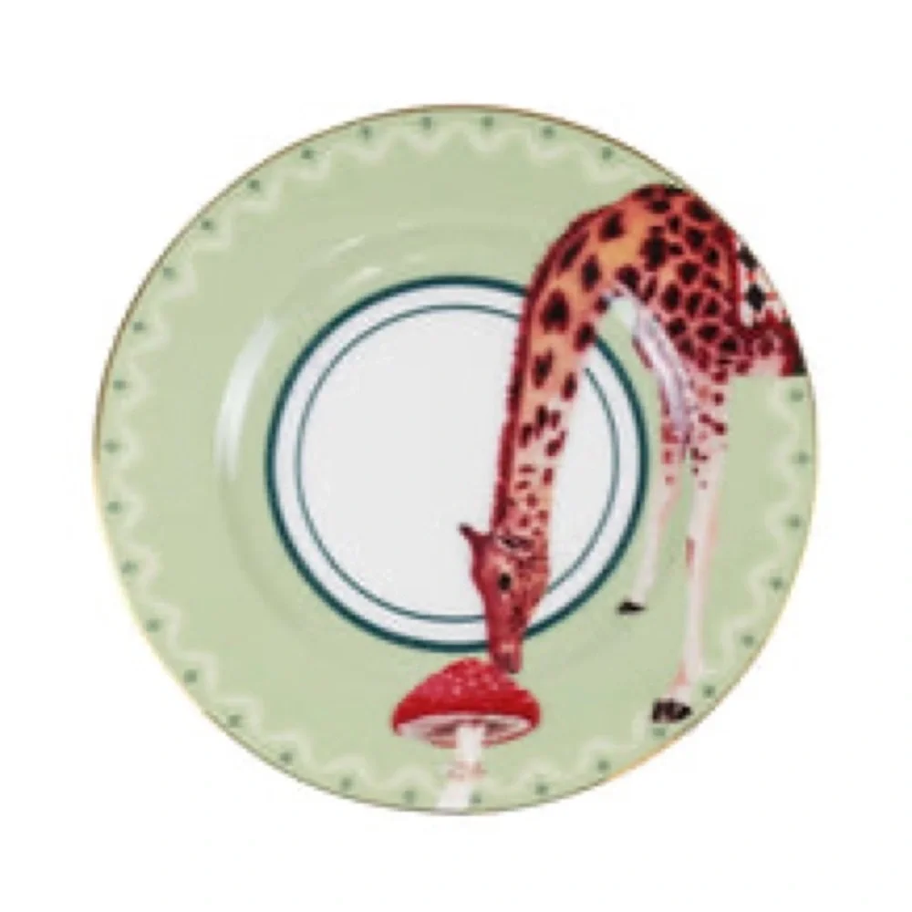 Yvonne Ellen London Tea-Time Set of 4 Tea Plates, Carnival Animals - Picture 8 of 15